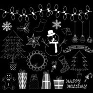 Chalkboard Christmas Doodles Collections
