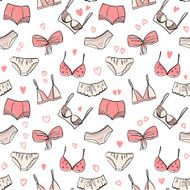 Bra and panties seamless pattern N2