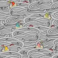 seamless pattern with ship N2