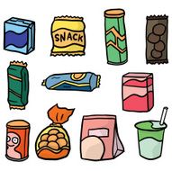 vector set of snack N2