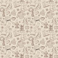 Seamless pattern with winter elements N2