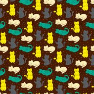 SEamless pattern with cats N3