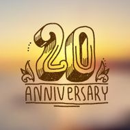 Anniversary sign 20