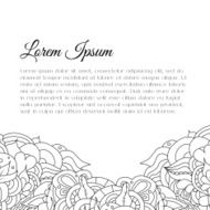 Ornamental floral doodle background border
