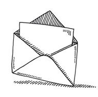 Open Envelope Letter Symbol Drawing