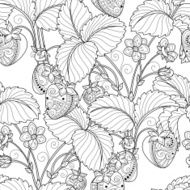 Vector Seamless Monochrome Fruit