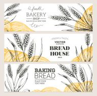 Bread horizontal banners Vector illustration N2