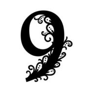 Set of Isolated stylized calligraphic illustrations N28
