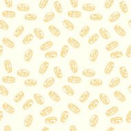 Seamless pattern with hand sketched coins N2