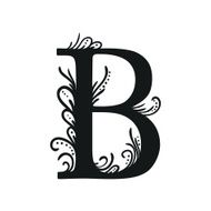 Set of Isolated stylized calligraphic illustrations N29