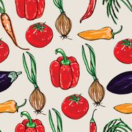 Vegetables seamless pattern N2