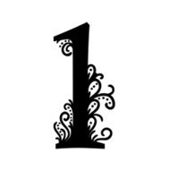 Set of Isolated stylized calligraphic illustrations N32