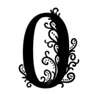 Set of Isolated stylized calligraphic illustrations N33
