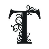 Set of Isolated stylized calligraphic illustrations N34