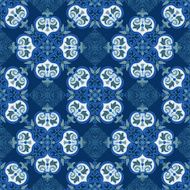 Hand drawing tile color seamless parttern Italian majolica style N10