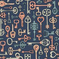 hand drawn vintage keys N4