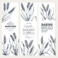 Bread vertical banners Vector illustration