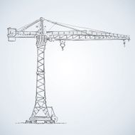 Construction crane Vector drawing