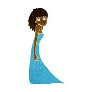 cartoon woman pulling photo face N8