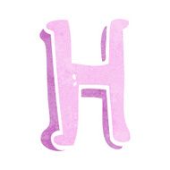 Cartoon Letter H N14