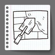 cement trowel doodle N13