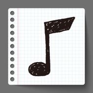 music note doodle drawing N38