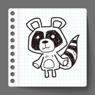 raccoon doodle N14