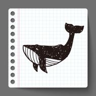 Whale doodle N14