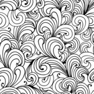 Seamless abstract hand-drawn pattern waves background N3