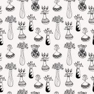 Vases seamless pattern