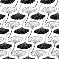 gingko leaf sketch doodle set 2 pattern seamless