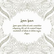 Beautiful hand drawn frame Abstract doodle background