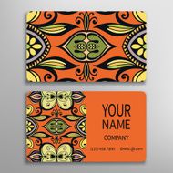 Business card decorative ornamental invitation collection Hand drawn Islam Arabic