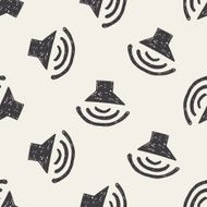 doodle Sound seamless pattern background N4
