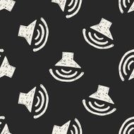 doodle Sound seamless pattern background N5