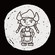 Dutch woman doodle N9