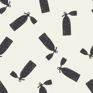 Fire extinguisher doodle seamless pattern background N2