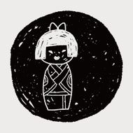 Japanese doll doodle N12
