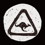 Kangaroo sign doodle N4