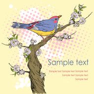 Background with bird and space for text