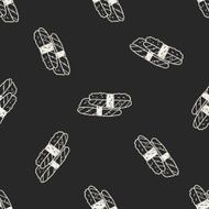 sushi doodle seamless pattern background N8