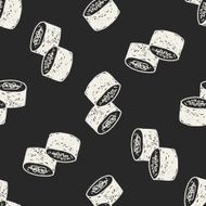 sushi doodle seamless pattern background N9