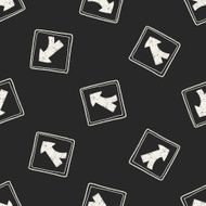 Traffic merges doodle seamless pattern background N12