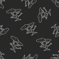tree doodle seamless pattern background N4