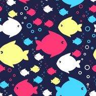 Seamless sea pattern with fishes N2