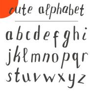 Cute hand drawn alphabet Vector font