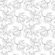 Vector Seamless Monochrome Fruit Pattern