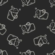 bucket doodle seamless pattern background N6