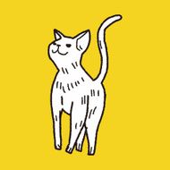cat doodle drawing N133
