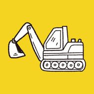 Excavator doodle N22